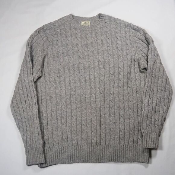 ll bean mens sweater xl lambswool Knitted Crewneck Vintage Cottage 0WW47 Cabin - Picture 1 of 8